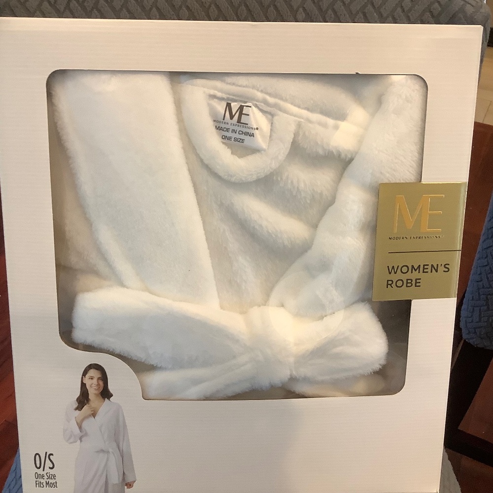 White thick robe